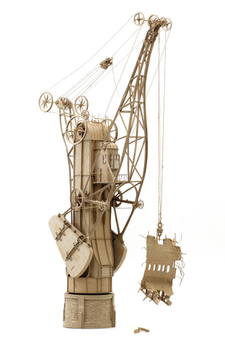 Illustration for article titled Intricate Cardboard Models of Theoretical Flying Machines